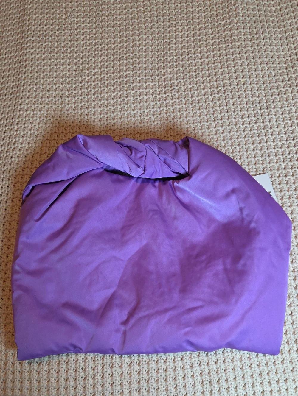 A.L.C. PALOMA TWISTED HANDLE SILKY SLOUCHY LILAC SATIN HOBO HAND BAG